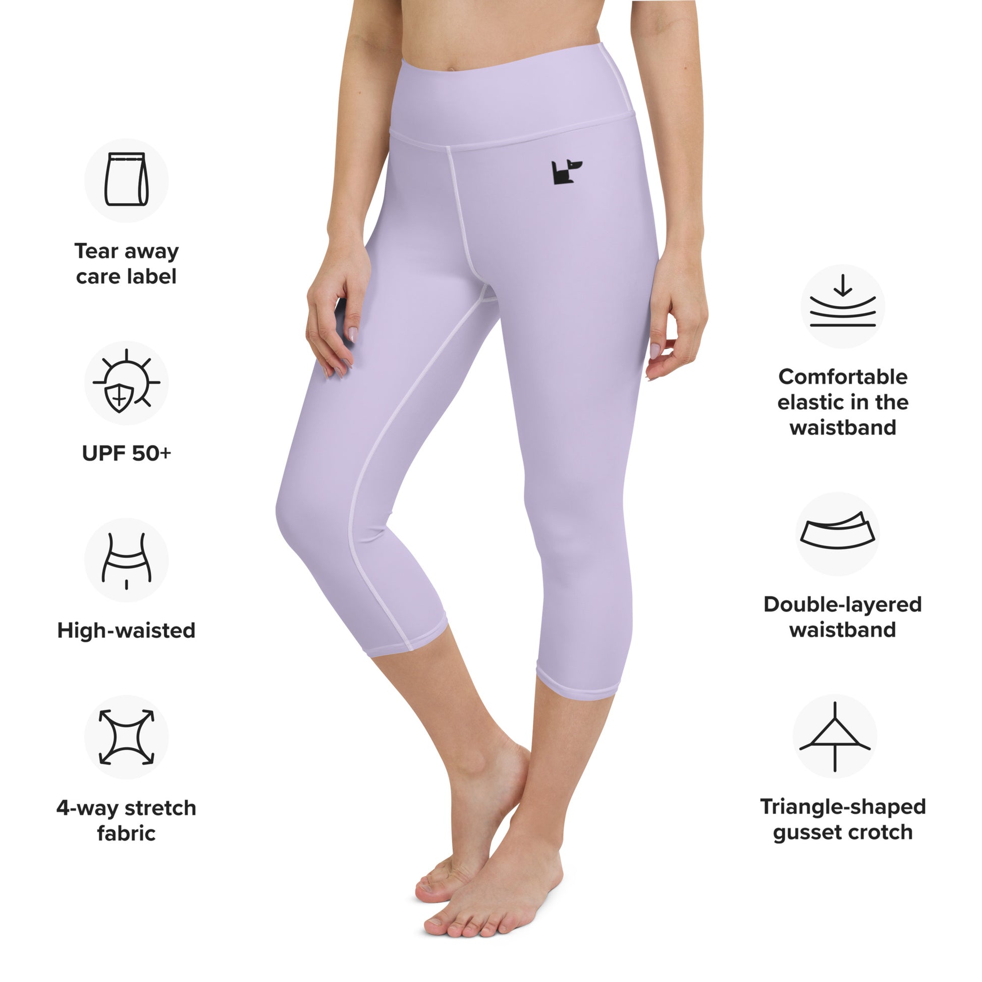 Yoga Capri Leggings - Lavender